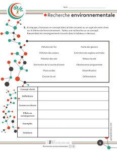 Recherche environnementale