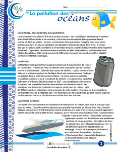 La pollution des océans