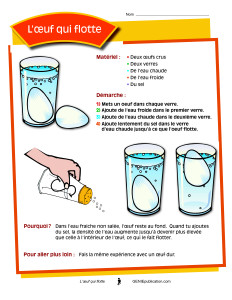 L’œuf qui flotte