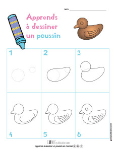 Apprends à dessiner un poussin en chocolat
