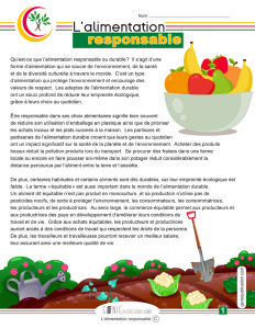 L'alimentation responsable