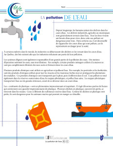 La pollution de l'eau
