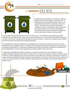 La pollution du sol