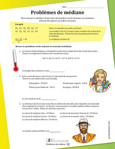 Problèmes de médiane