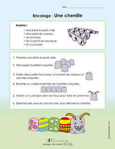 Bricolage : Une chenille