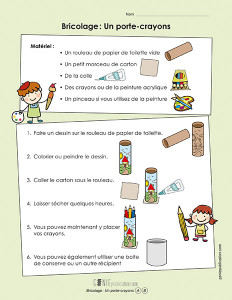 Bricolage : Un porte-crayons