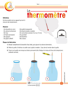 Construire un thermomètre