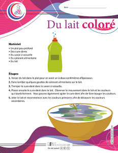 Du lait coloré