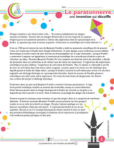 Le paratonnerre : une invention qui décoiffe !