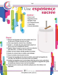 Une expérience sucrée !