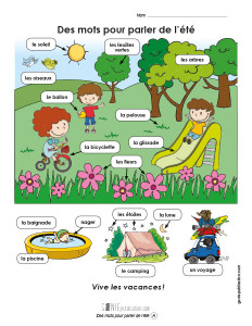 Des mots pour parler de l'été