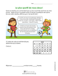 Le plus sportif de nous deux