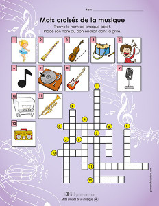 Mots croisés de la musique