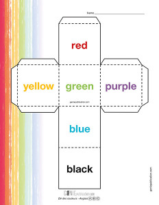 Dé des couleurs – Anglais