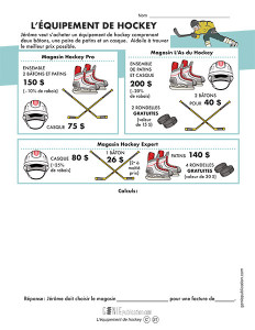 L'équipement de hockey