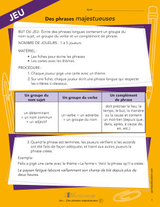 Jeu – Des phrases majestueuses