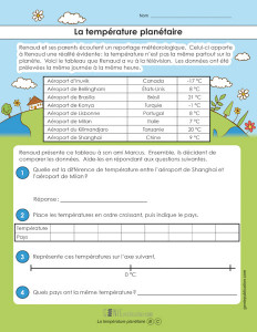 La température planétaire