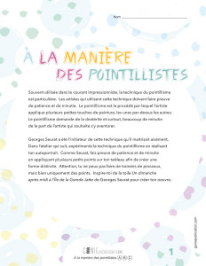 À la manière des pointillistes