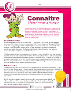 Connaitre l'échec avant la réussite