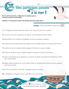 Des participes passés à la mer !