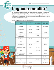 L'agenda mouillé