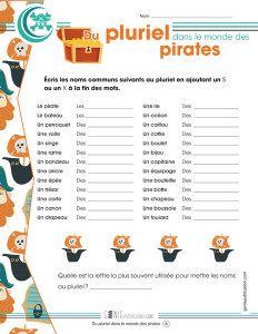 Du pluriel dans le monde des pirates