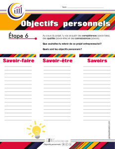 Objectifs personnels