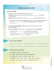 Qu'est-ce qu'un verbe ?