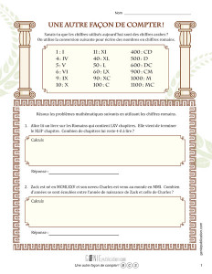 Une autre façon de compter