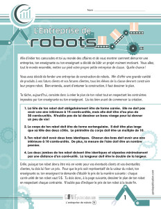 L'entreprise de robots