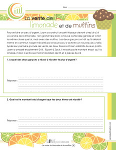La vente de limonade et de muffins