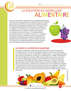 La solution au gaspillage alimentaire