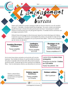 L'aménagement du bureau